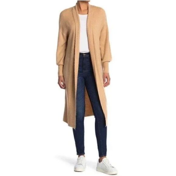AFRM Sweaters - NWTs AFRM Camel Shaylee Long Cardigan Duster